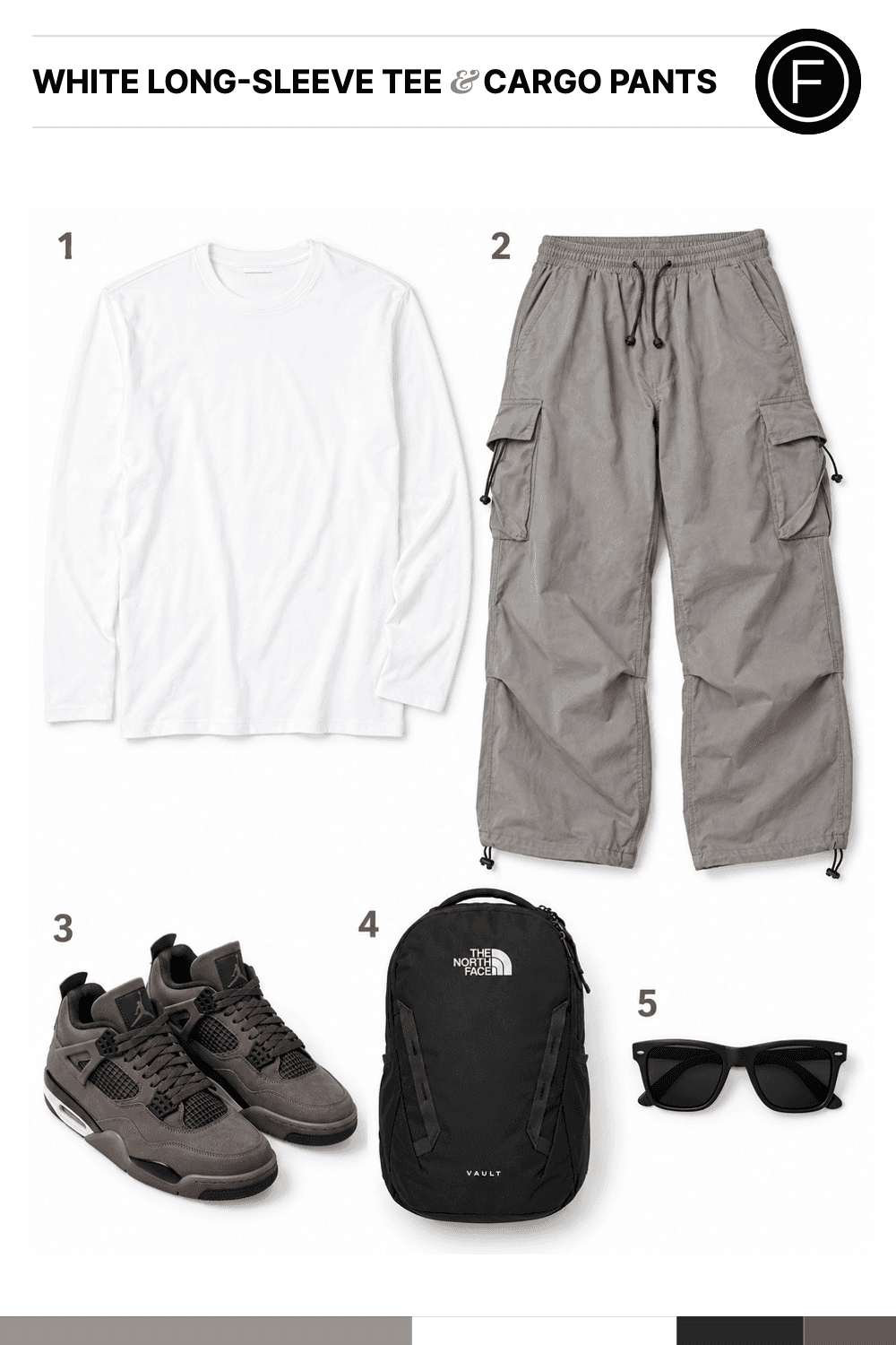 Bradley Cooper’s White Long-Sleeve Tee & Cargo Pants Outfit